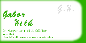 gabor wilk business card